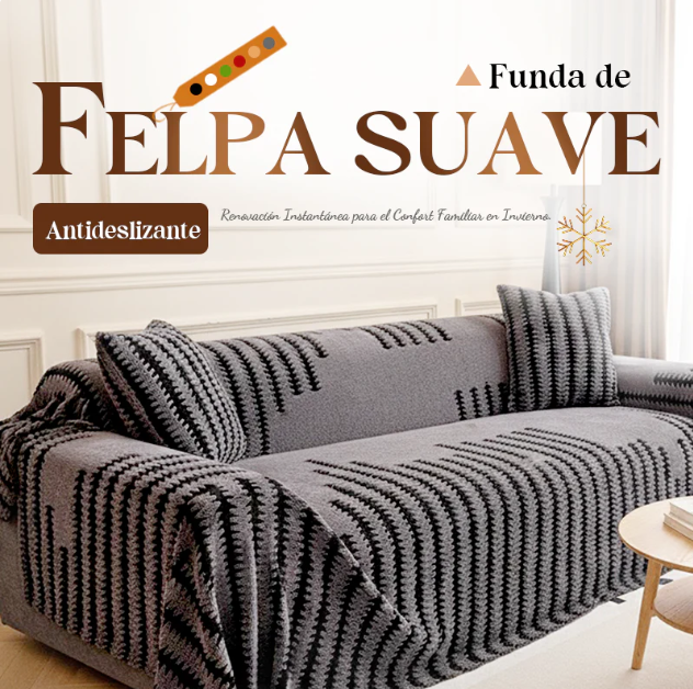 Funda de sofá suave y antideslizante de felpa