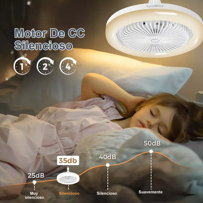 Lampara Ventilador Control 3 En 1