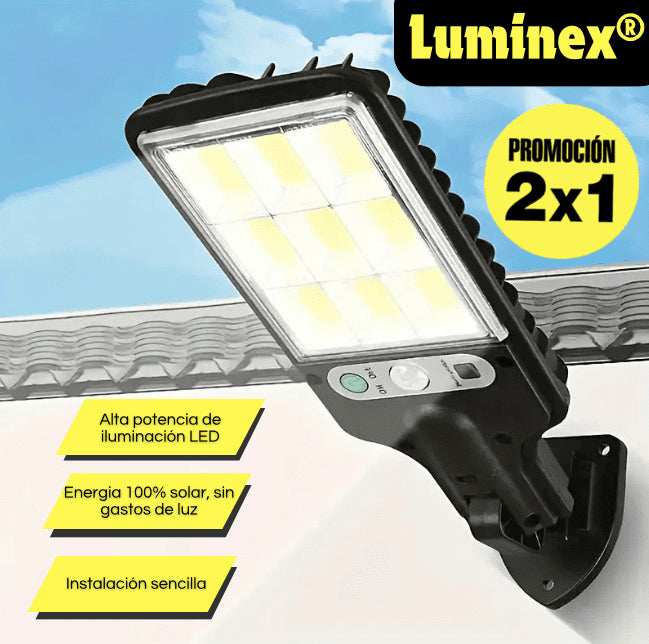 Lámpara Solar LED Luminex® Paga 1 y Lleva 2