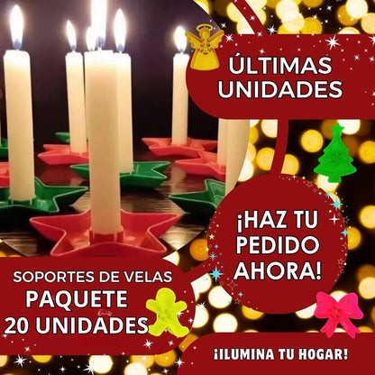 SOPORTE DE VELAS POR 20 UNIDADES