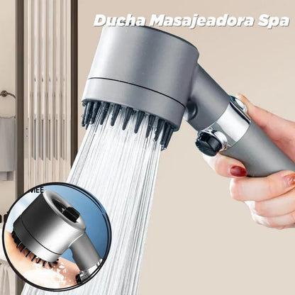 Cabezal Ducha alta presión Masajeadora Spa 3 en 1